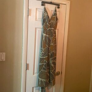 Black and mustard summer jump suit